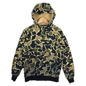 Adidas Camo Fade Hoodie Mens Size Small Trefoil Dip Dyed Grunge Hip Hop Y2K